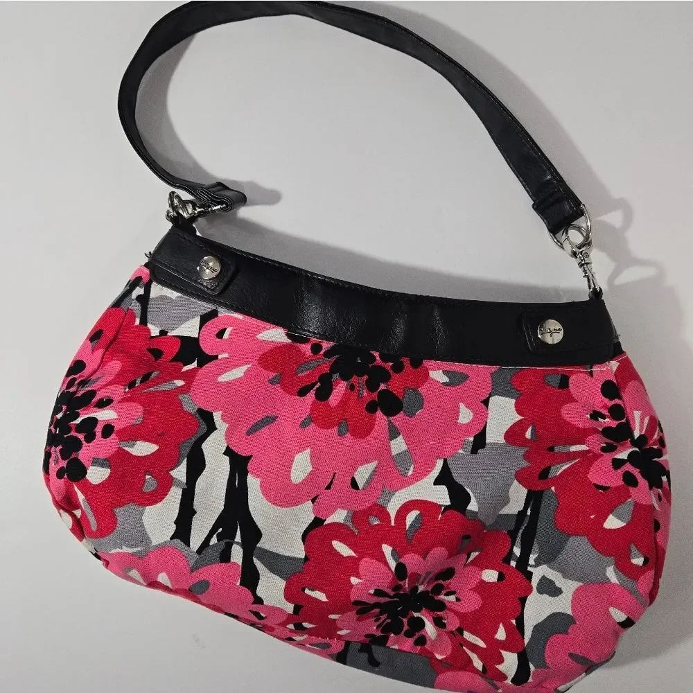 thirty-one pink floral‎ shoulder bag